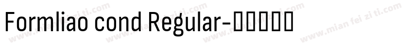 Formliao cond Regular字体转换